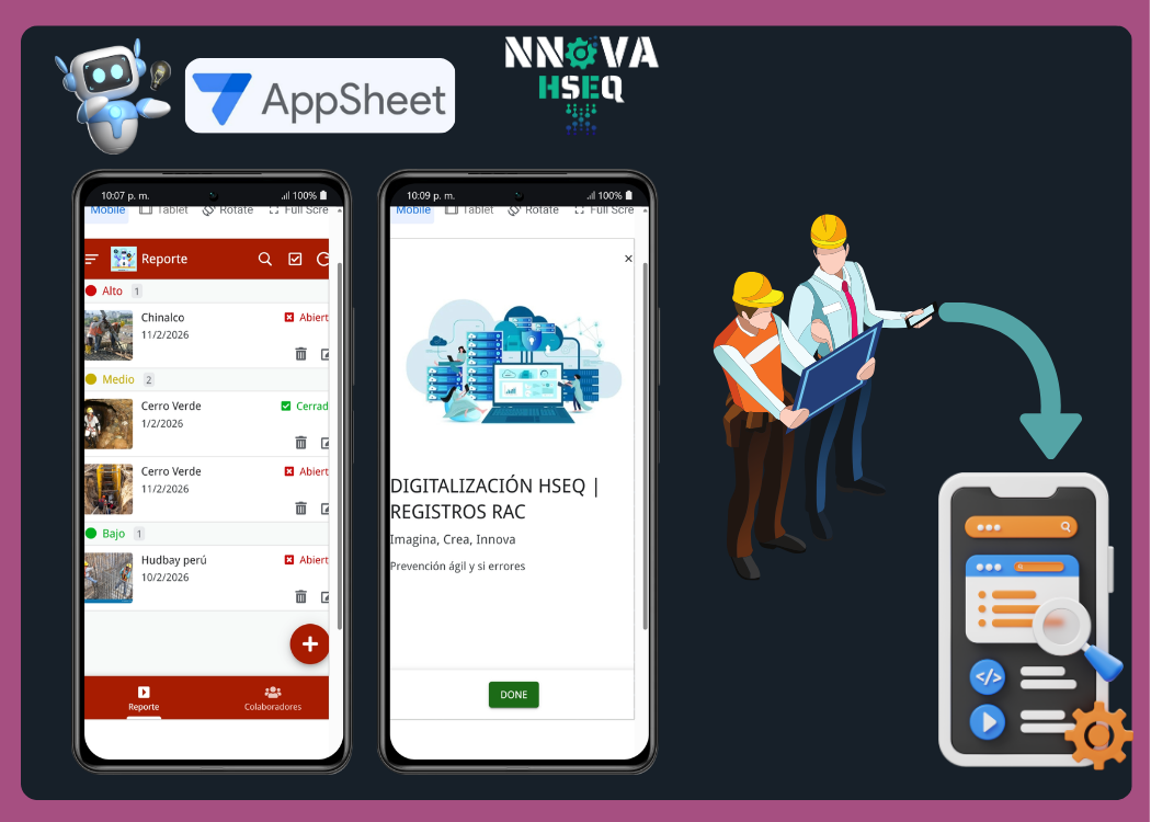 Desarrollo móvil HSEQ con APPSHEET – Nivel Básico